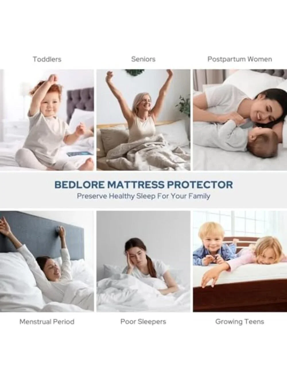 King Size Waterproof Mattress Protector Pad - Hypoallergenic, Soft & Durable